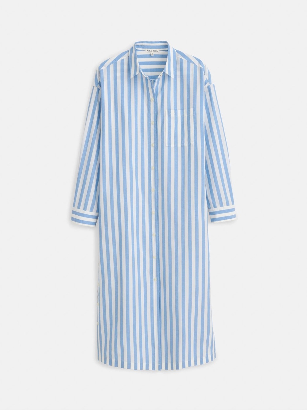 ALEX MILL Kerry Shirtdress in Positano Stripe on BLUE - Size XS 🩵🤍